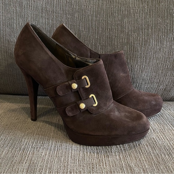 Stuart Weitzman Heeled Bootie Brown Suede - Size 8 - Picture 3 of 10
